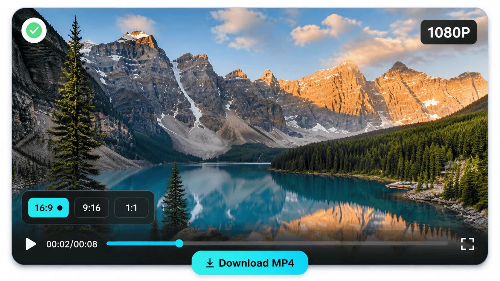 Flexible Quality & Instant MP4 Download